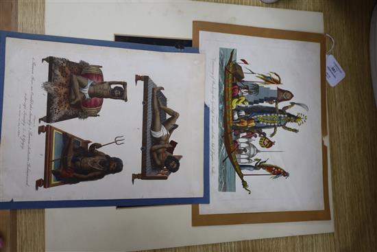 19th century Indian School, gouache on paper, Ganesa, Gana-Pati, Lord of the Ganas, inscribed in pencil and in ink verso, image 29 x 25